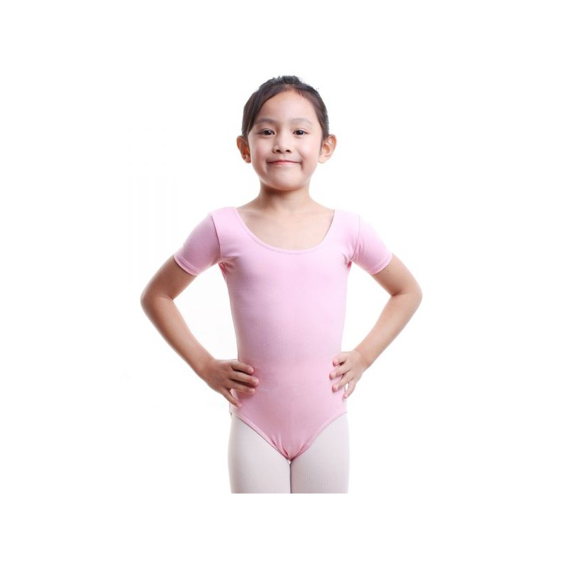 SHORT SLEEVE LEOTARD BY FREED COTTON LYCRA